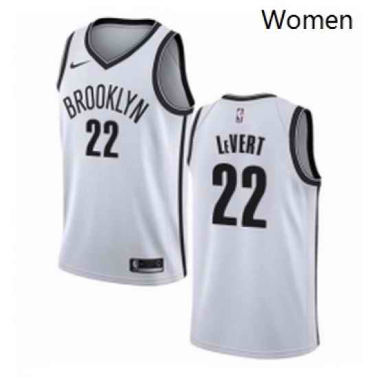 Womens Nike Brooklyn Nets 22 Caris LeVert Swingman White NBA Jersey Association Edition